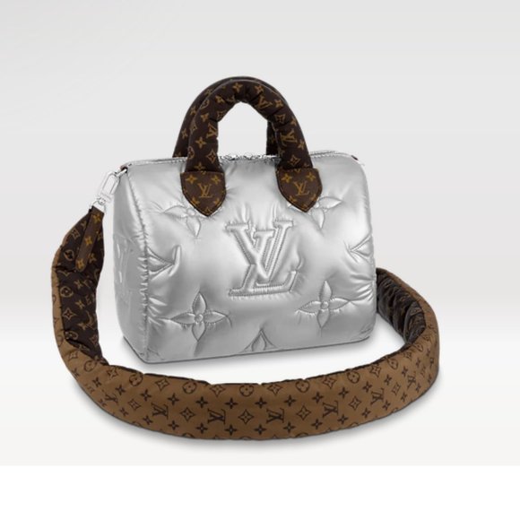 Louis Vuitton Handbags - *Sold Privately* LOUIS VUITTON Speedy 25 Metallic Silver Pillow Crossbody Bag